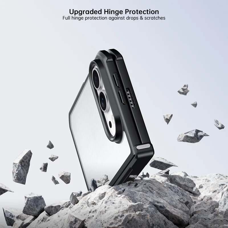 XUNDD for iPhone Duo Case Dropproof TPU + Acrylic Clear Back Phone Cover - Black