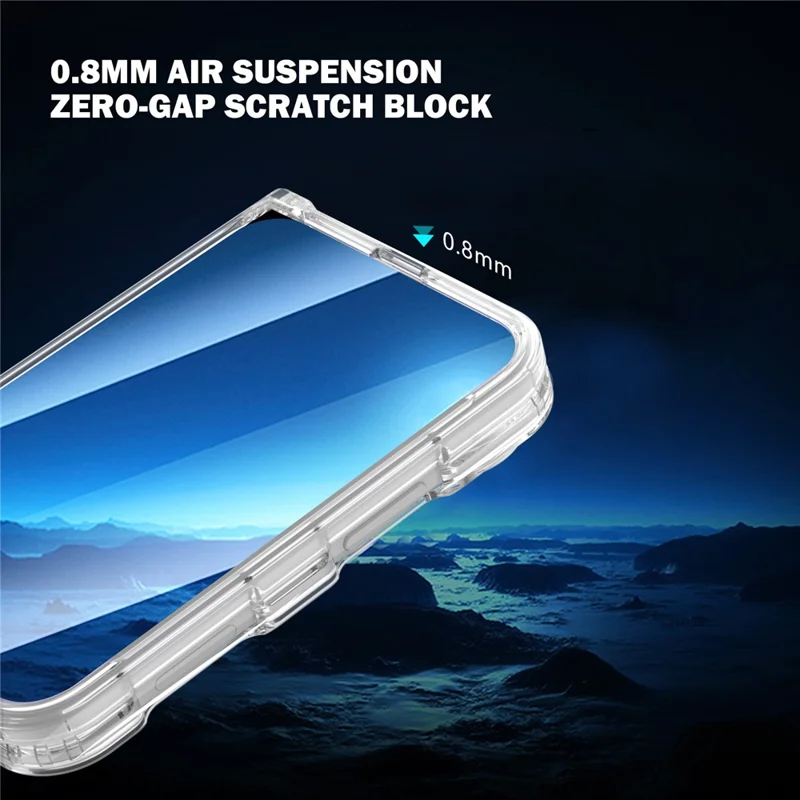 LEREACH TOC Series for iPhone Duo Magnetic Case TPU + Acrylic Phone Cover - Transparent
