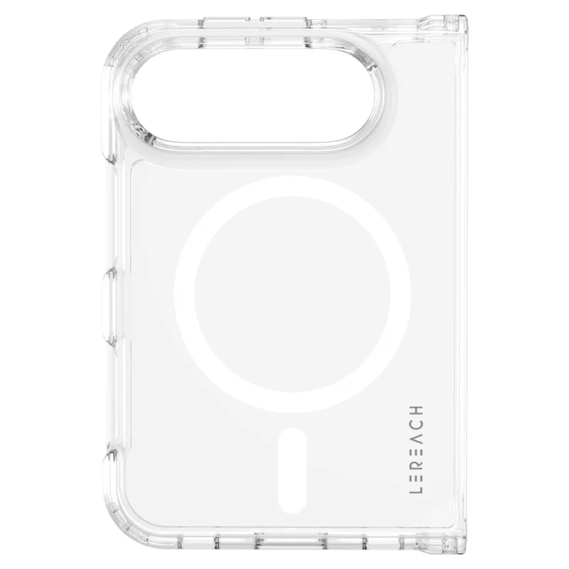 LEREACH TOC Series for iPhone Duo Magnetic Case TPU + Acrylic Phone Cover - Transparent