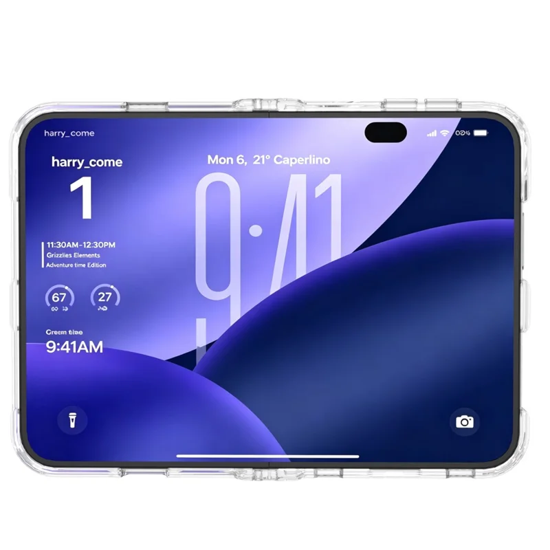 LEREACH seria TOC dla iPhone Fold, obudowa TPU + akrylowa osłona na telefon - przezroczysta
