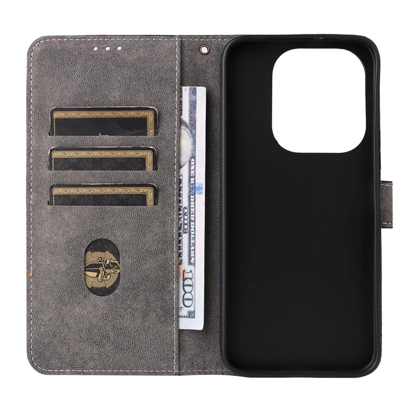 Voor Honor X6e 4G portemonnee-hoesje RFID-blocking PU-leer telefoonhoesje met standaard en riem - Zwart