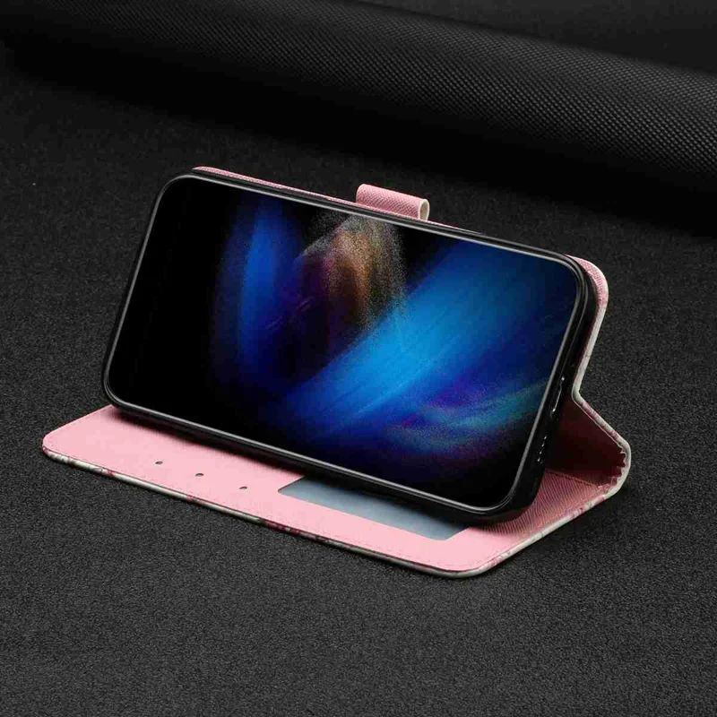 For Samsung Galaxy S27 Wallet Case 3D Pattern Printed Leather Phone Cover with Strap - Roses - 6