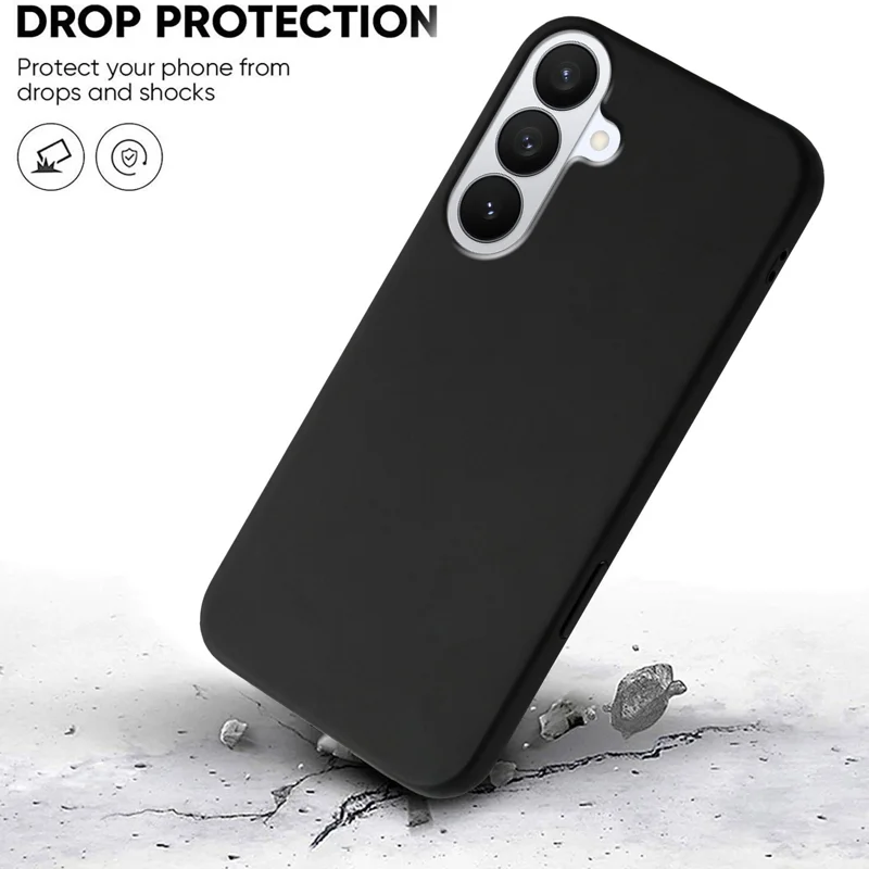 For Samsung Galaxy S27+ Case Soft TPU Anti-Drop Non-Slip Texture Phone Cover - Black - 2