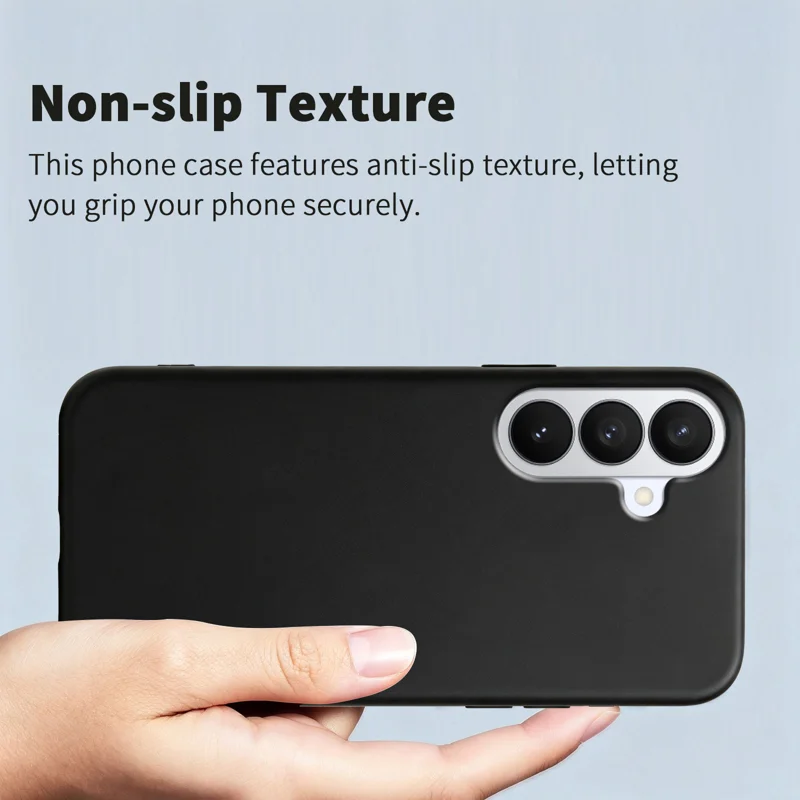 For Samsung Galaxy S27+ Case Soft TPU Anti-Drop Non-Slip Texture Phone Cover - Black - 4