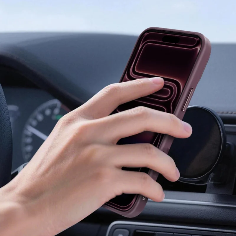 KEEPHONE MAGO PRO Series for iPhone 18 Pro Max Magnetic Phone Case TPU + PC Shockproof Protective Cover - Burgundy