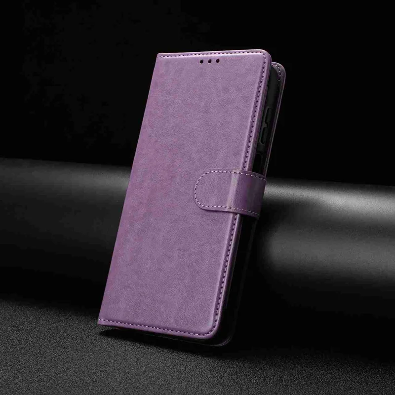 For Samsung Galaxy S27 Wallet Phone Case Stand PU Leather Folio Flip Cover with 8 Card Slot - Purple - 10