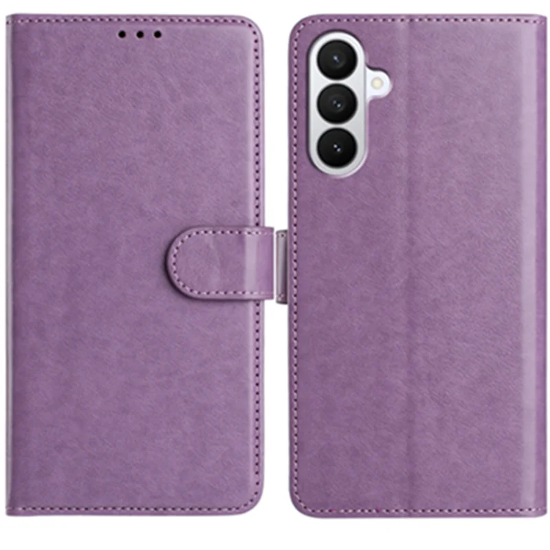 For Samsung Galaxy S27 Wallet Phone Case Stand PU Leather Folio Flip Cover with 8 Card Slot - Purple - 4