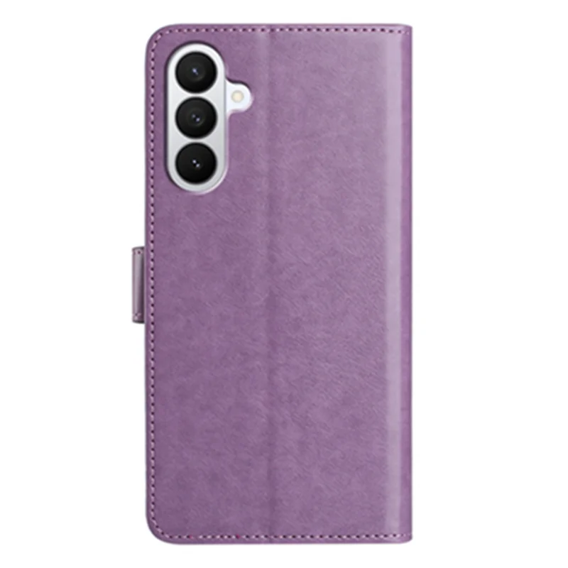 For Samsung Galaxy S27+ Wallet Phone Case Stand PU Leather Folio Flip Cover with 8 Card Slot - Purple - 2