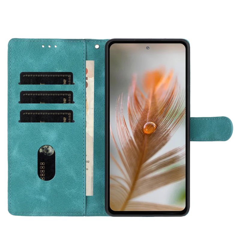 For Samsung Galaxy S27 Case Garden Imprinted PU Leather Wallet Phone Cover with Wrist Strap - Green - 12