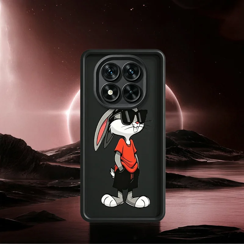 For Xiaomi Redmi Note 15 Pro+ 5G (Global)  /  Poco M8 Pro 5G TPU Case Cartoon Rabbit Pattern Rubberized Anti-Slip Phone Back Cover - White