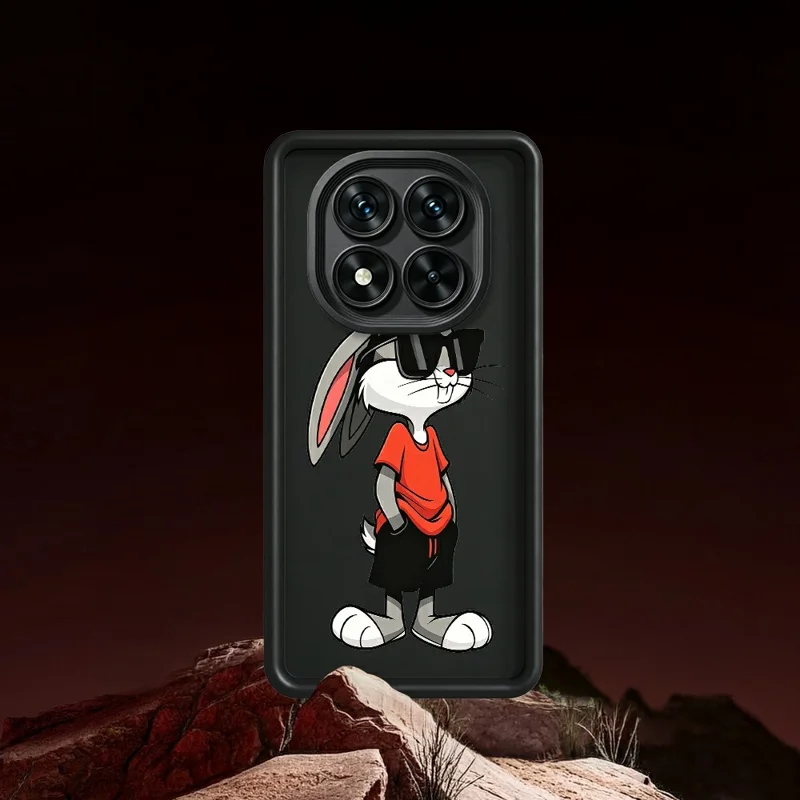 For Xiaomi Redmi Note 15 Pro+ 5G (Global)  /  Poco M8 Pro 5G TPU Case Cartoon Rabbit Pattern Rubberized Anti-Slip Phone Back Cover - White