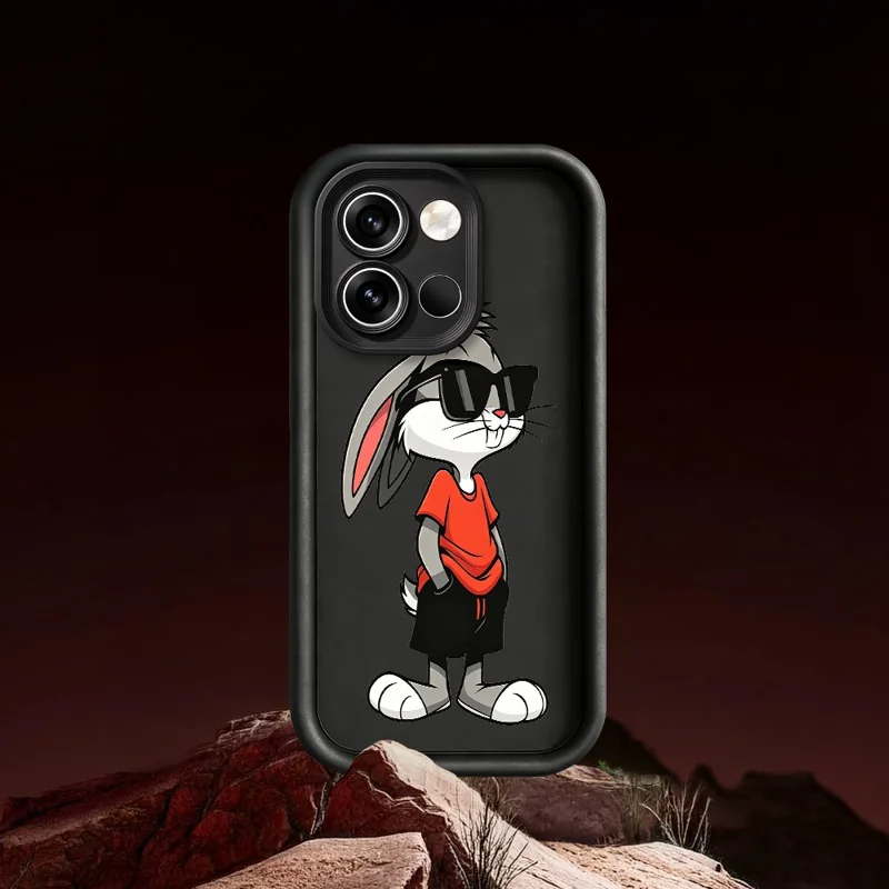 For OnePlus Nord 6 5G TPU Case Cartoon Rabbit Pattern Rubberized Anti-Slip Phone Back Cover - White