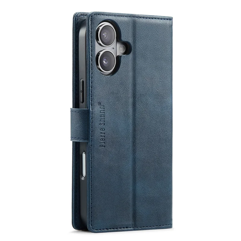 FIERRE SHANN FS032 for iPhone 17 Case Magnetic Detachable PU Leather RFID Blocking Wallet Phone Cover - Blue