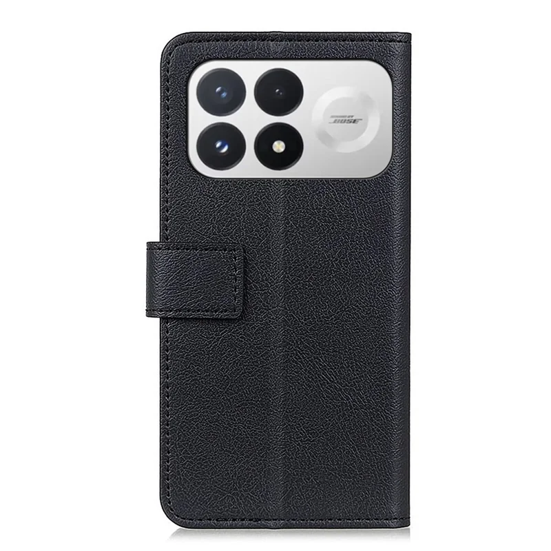 For Xiaomi Poco F9 Pro 5G Case PU Leather Stand Wallet Phone Cover - Black