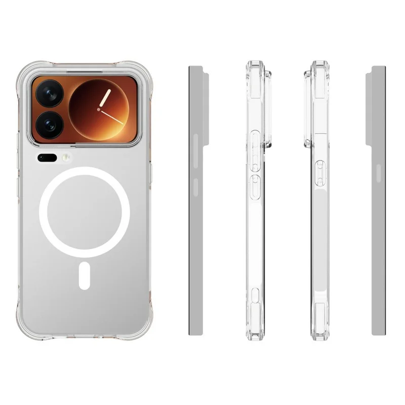 Bulk Purchasing For Xiaomi 18 Pro Max Magnetic Case TPU Anti-drop Phone Back Cover - Transparent