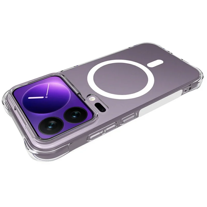 For Xiaomi 18 Pro Magnetic Case TPU Anti-drop Phone Back Cover - Transparent
