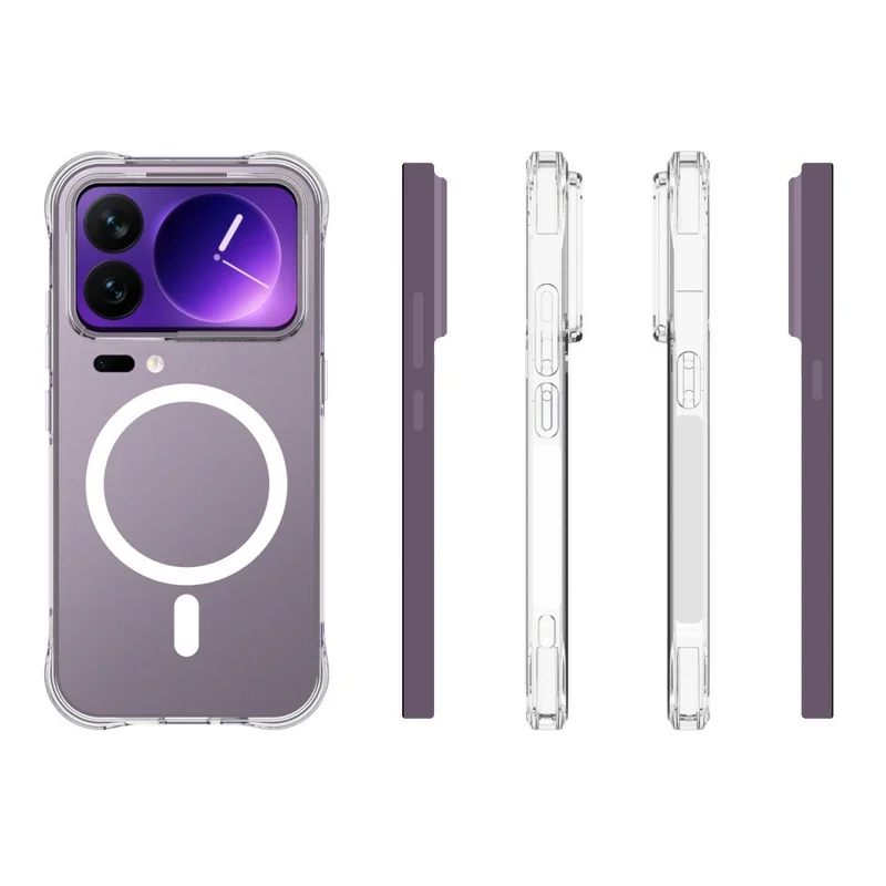 For Xiaomi 18 Pro Magnetic Case TPU Anti-drop Phone Back Cover - Transparent