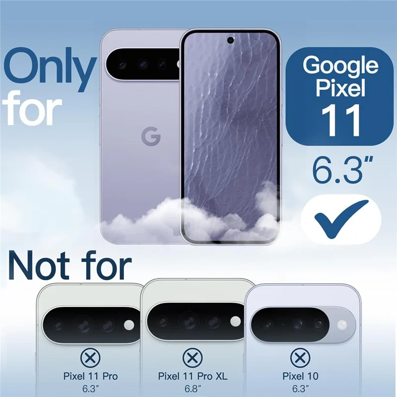 For Google Pixel 11 Case Military Grade Drop Protection Acrylic + TPU Phone Cover - Transparent