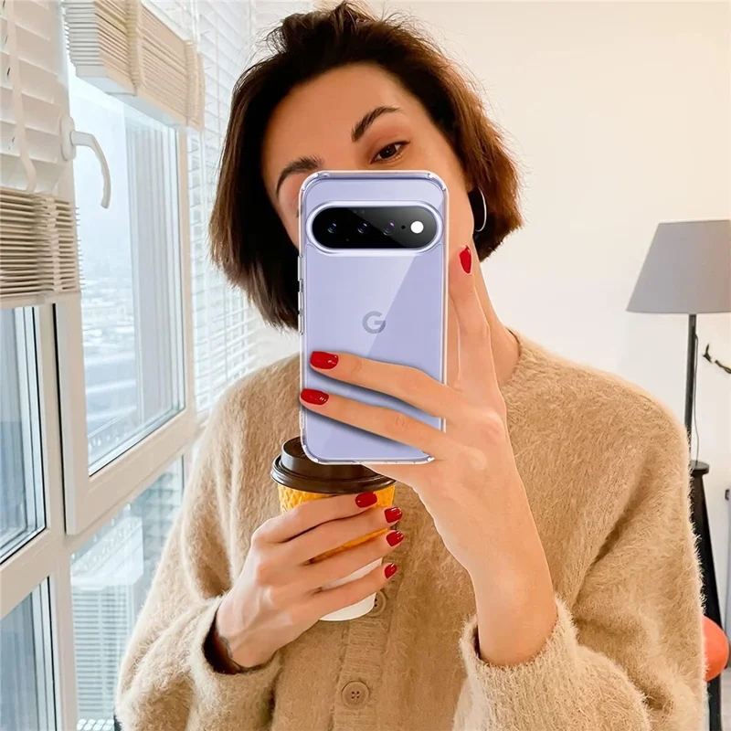 For Google Pixel 11 Case TPU + Akryl telefonbeskyttelse med 2 stk. skærmbeskytter i temprede glas - Transparent