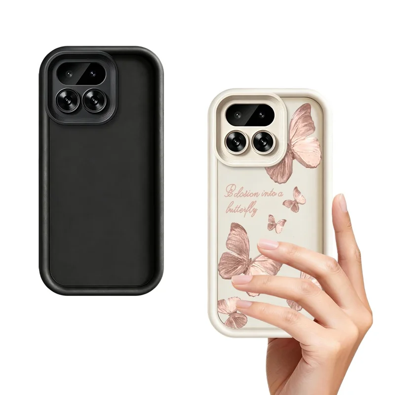 Folia TPU na Realme 16 Pro 5G z motywem motyla, gumowane etui na telefon - Biały