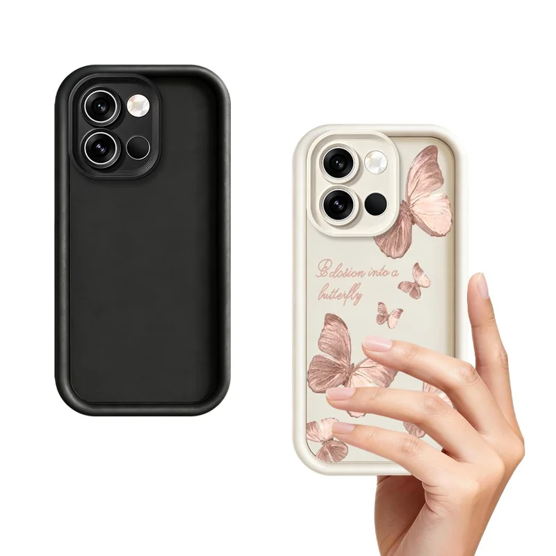 TPU-hoesje voor OnePlus Nord 6 5G met vlindermotief, rubberachtige achterkant - Wit