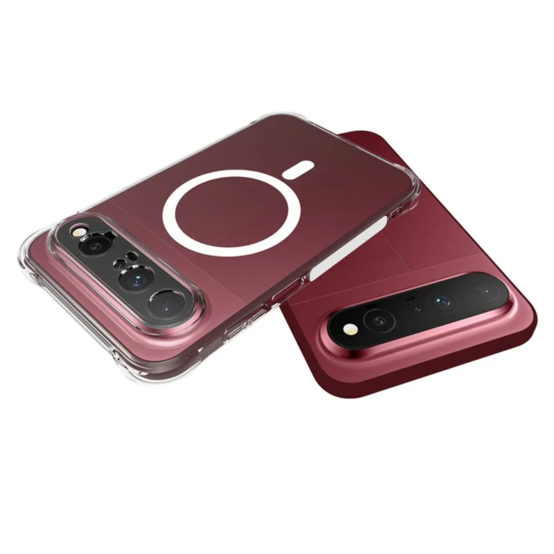 For Huawei Pura X View Magnetic Case TPU Anti-drop Phone Back Cover - Transparent