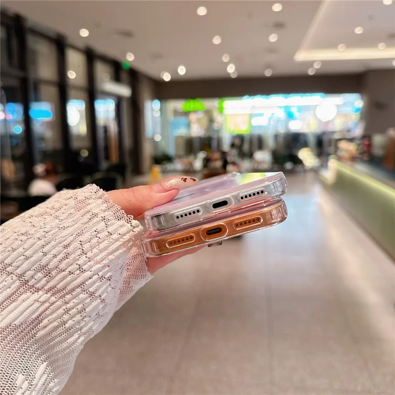 Til iPhone 18 Pro / 17 Pro Case Kompatibel med MagSafe PC + TPU IMD Hård Tелефonbeskytter - Orange