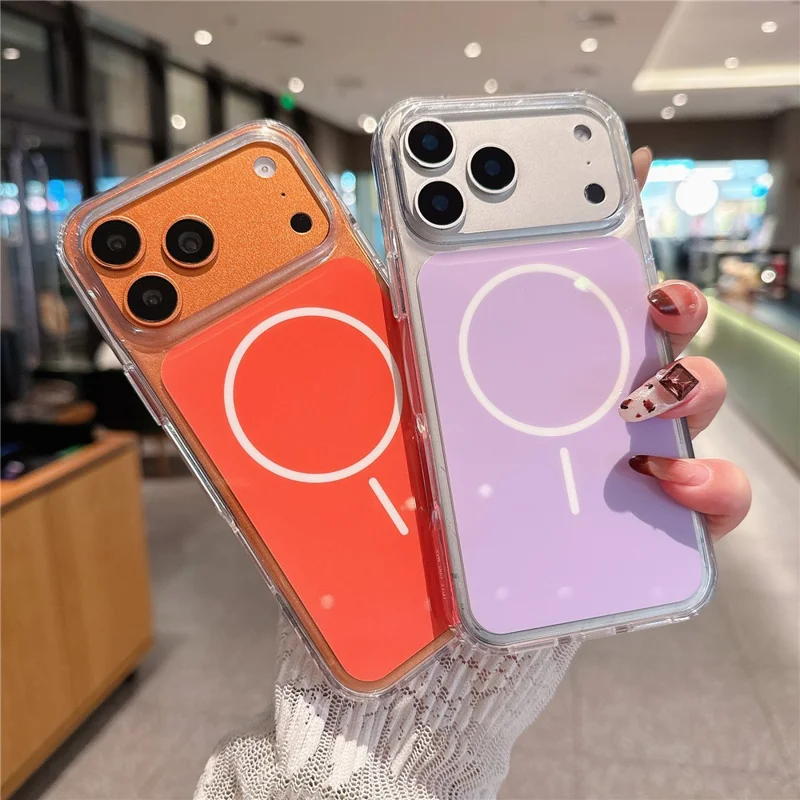 Til iPhone 18 Pro Max  /  17 Pro Max Case Kompatibel med MagSafe PC + TPU IMD Stødfast Telefonbeskyttelse - Orange