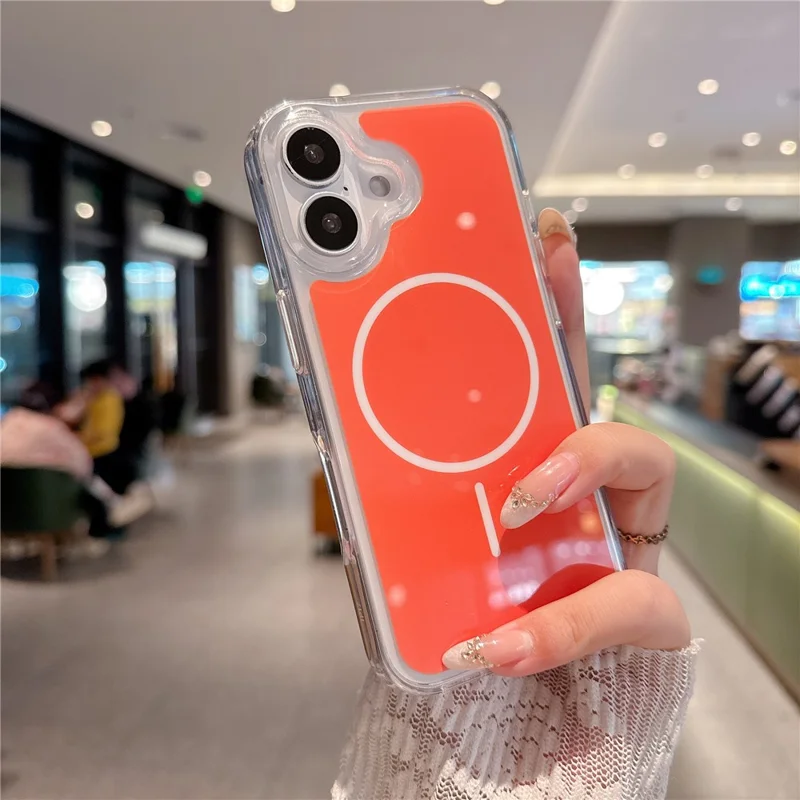 Funda para iPhone 17 Compatible con MagSafe PC + TPU IMD Funda Protectora - Naranja