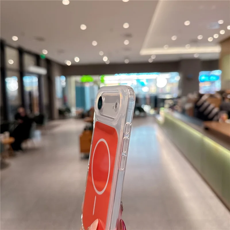 Für iPhone Air Hülle kompatibel mit MagSafe PC + TPU IMD stoßfeste Handyhülle - Orange