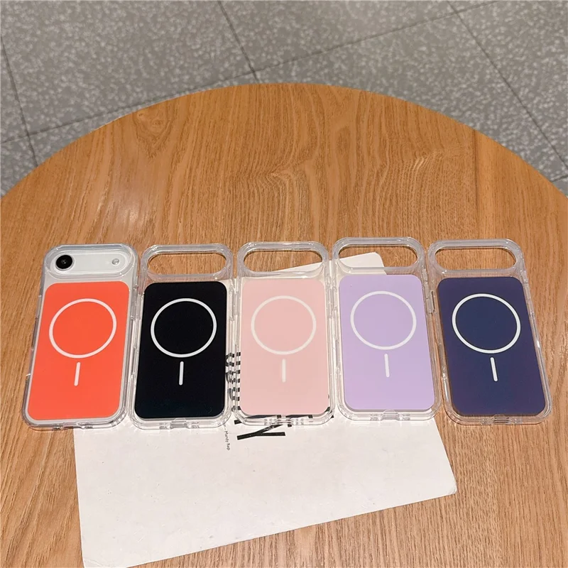 Für iPhone Air Hülle kompatibel mit MagSafe PC + TPU IMD stoßfeste Handyhülle - Orange