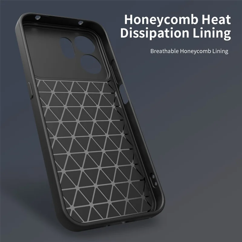 Custodia per telefono con copertura scorrevole per fotocamera per Honor 600 Smart 5G / X7e Plus 5G / X7e Plus 4G, supporto posteriore con anello girevole in PC + TPU - Nero