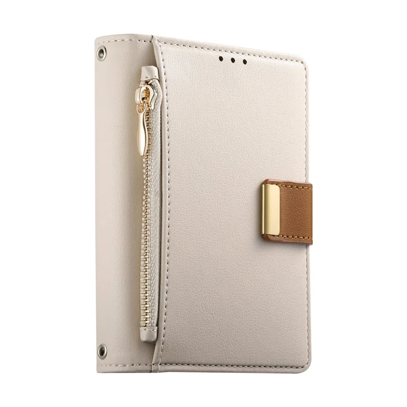 For Samsung Galaxy Z Fold8 Case Wallet Zipper Pocket Stand Folio Leather Phone Cover - White