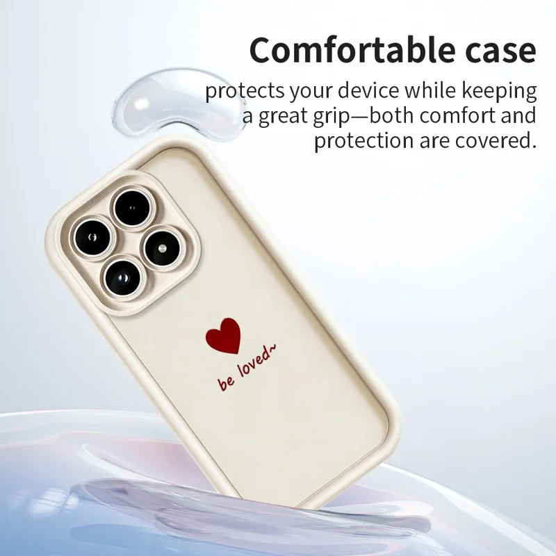 Für Xiaomi 17 TPU Hülle Be Loved Herzmuster gummierte stoßfeste Handyhülle - Weiß