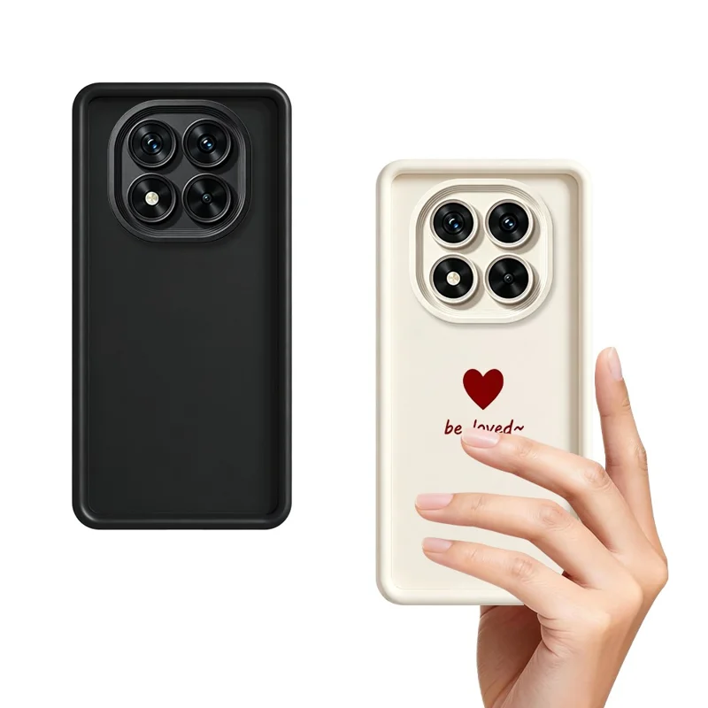 For Xiaomi Redmi Note 15 Pro+ 5G (Global)  /  Poco M8 Pro 5G TPU Case Be Loved Heart Pattern Rubberized Shockproof Phone Cover - White
