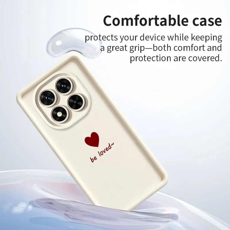 For Xiaomi Redmi Note 15 Pro+ 5G (Global)  /  Poco M8 Pro 5G TPU Case Be Loved Heart Pattern Rubberized Shockproof Phone Cover - White