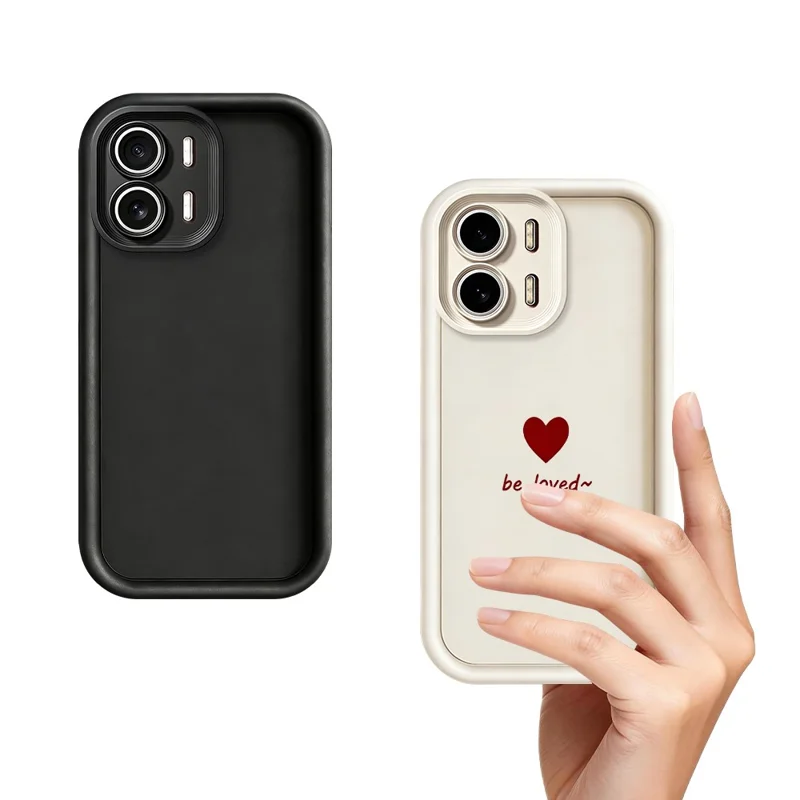 For Oppo A6x 5G / A6x 4G TPU Case Be Loved Heart Pattern Rubberized Shockproof Phone Cover - Hvid