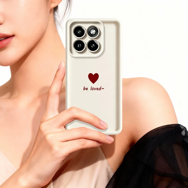 For Motorola Moto G86 5G TPU Case Be Loved Heart Pattern Rubberized Shockproof Phone Cover - White