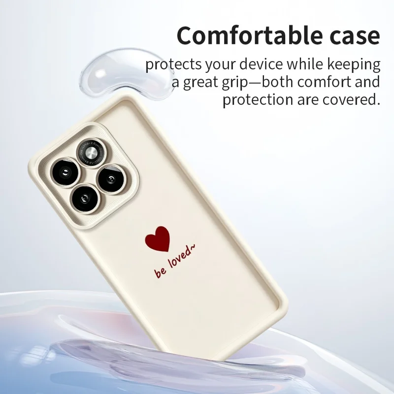 For Motorola Moto G86 5G TPU Case Be Loved Heart Pattern Rubberized Shockproof Phone Cover - White