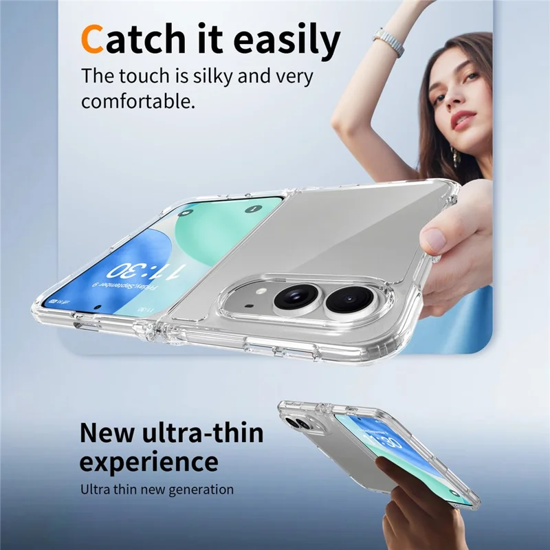 For iPhone Duo Case TPU PC Phone Cover with 2Pcs High Aluminium-silicon Glass Outer Screen Film - Transparent