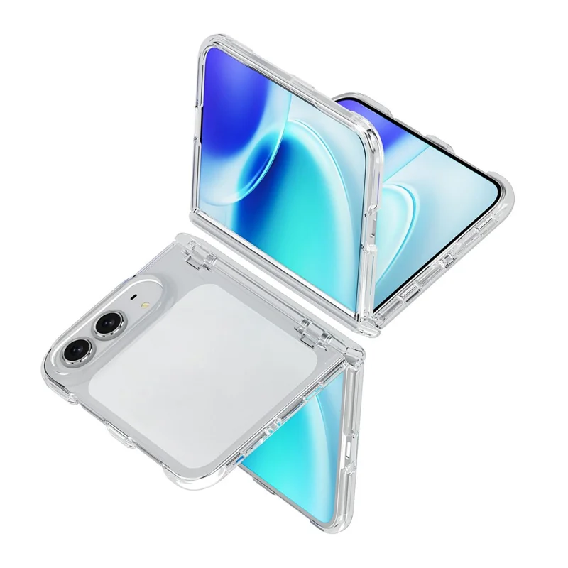 Etui na iPhone Fold PC + TPU, przeczyste ochronne etui na telefon - Przeczyste