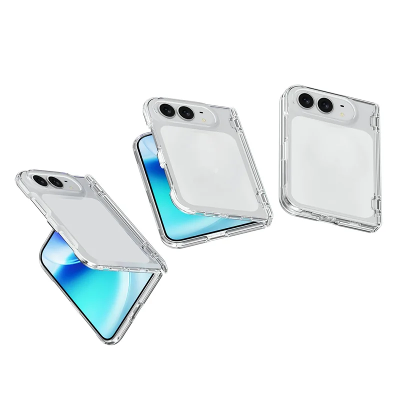 Etui na iPhone Fold PC + TPU, przeczyste ochronne etui na telefon - Przeczyste