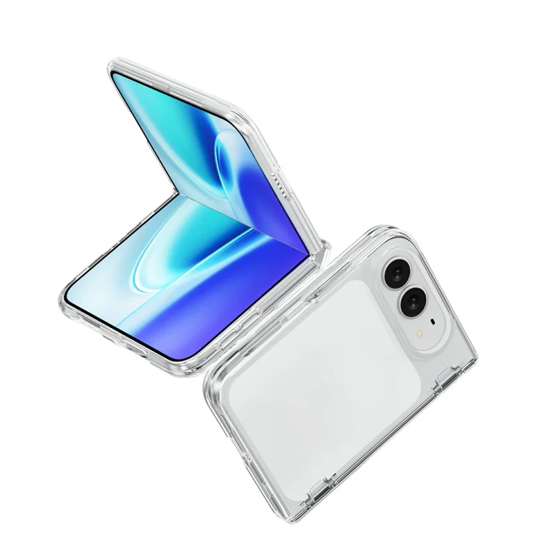 Etui na iPhone Fold PC + TPU, przeczyste ochronne etui na telefon - Przeczyste