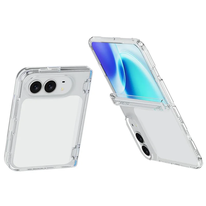Etui na iPhone Fold PC + TPU, przeczyste ochronne etui na telefon - Przeczyste