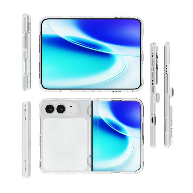 Etui na iPhone Fold PC + TPU, przeczyste ochronne etui na telefon - Przeczyste