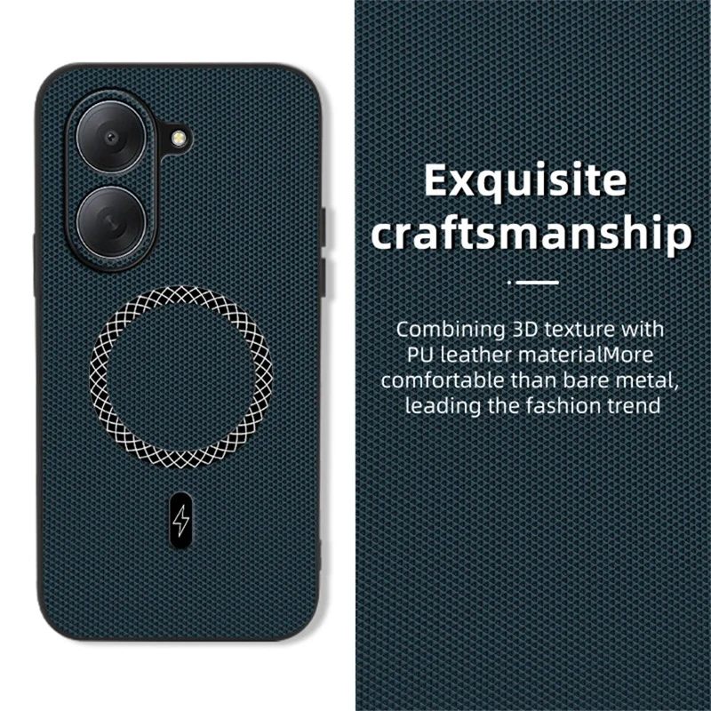 For Xiaomi Redmi A7 4G / A5 4G (Global) (171.8mm) Case Triangle Texture PU Leather Shockproof Ultra Thin Cover - Brown