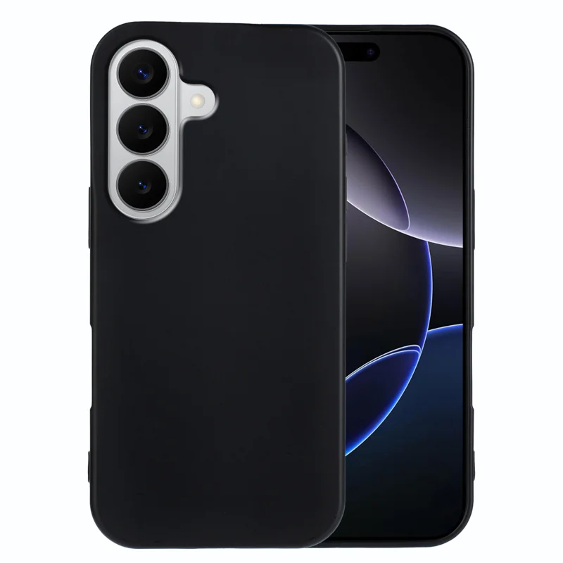 For Samsung Galaxy S27 TPU Case Soft Matte Anti-fingerprint Phone Back Cover - Black - 6
