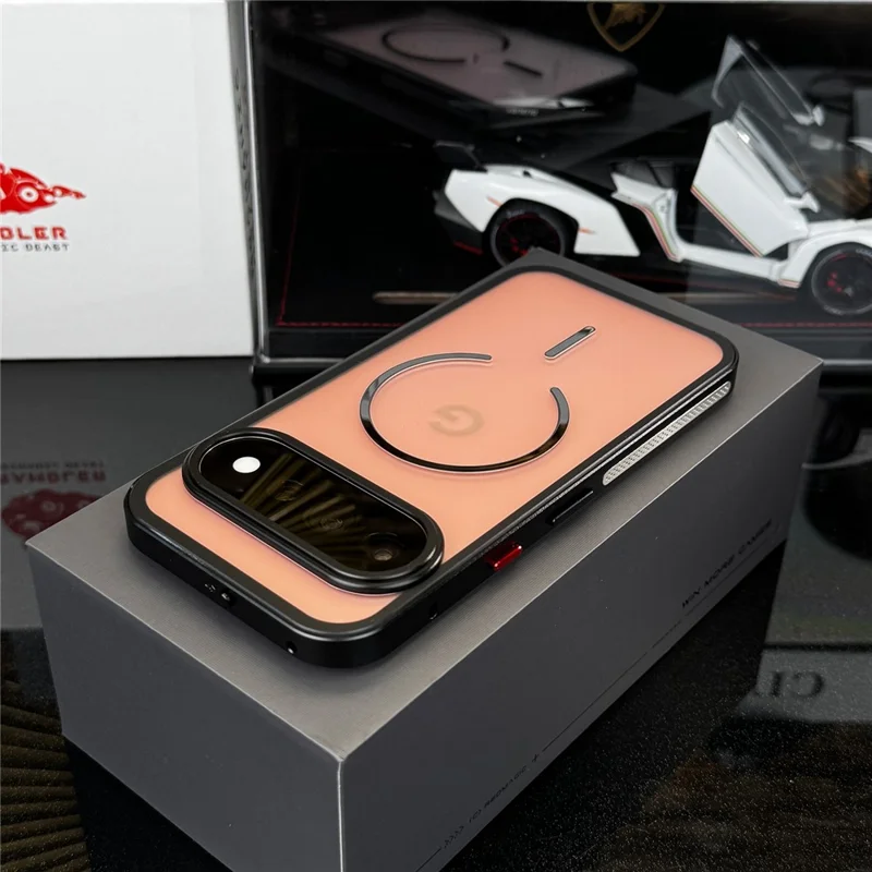 For Google Pixel 11 Pro XL Magnetic Case Aluminium Alloy PC Matte Phone Cover Pop-Up Snap Lock - Black