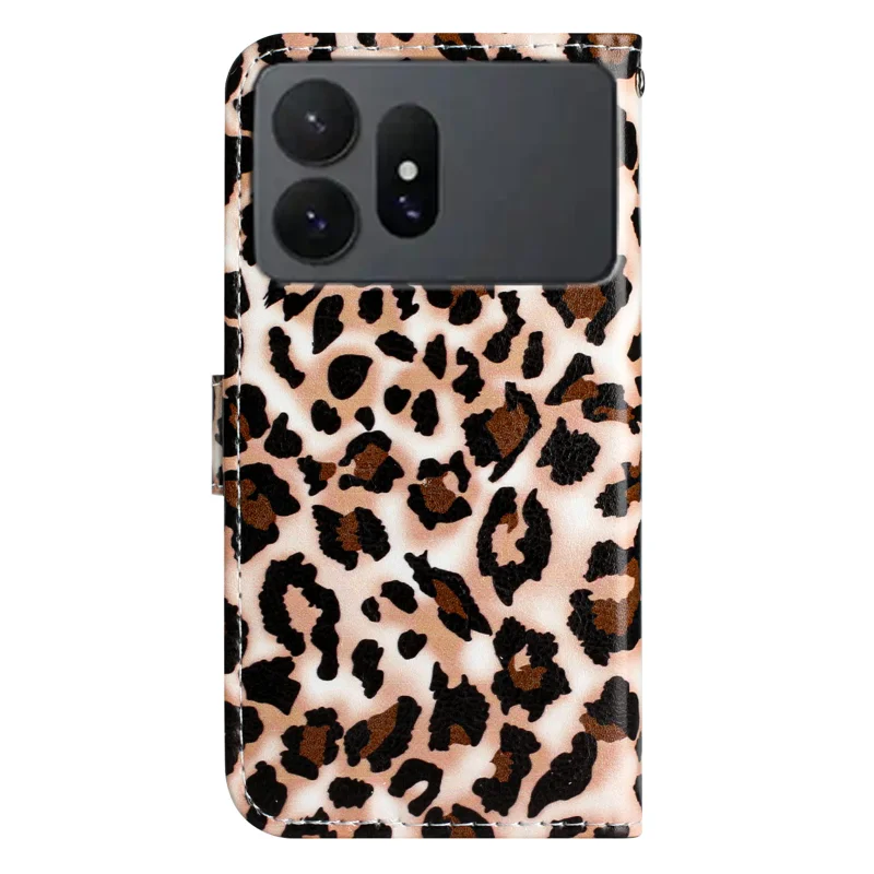 For Samsung Galaxy S27 Ultra Wallet Case Printed Pattern PU Leather Stand Phone Cover with Strap - Leopard Print - 2