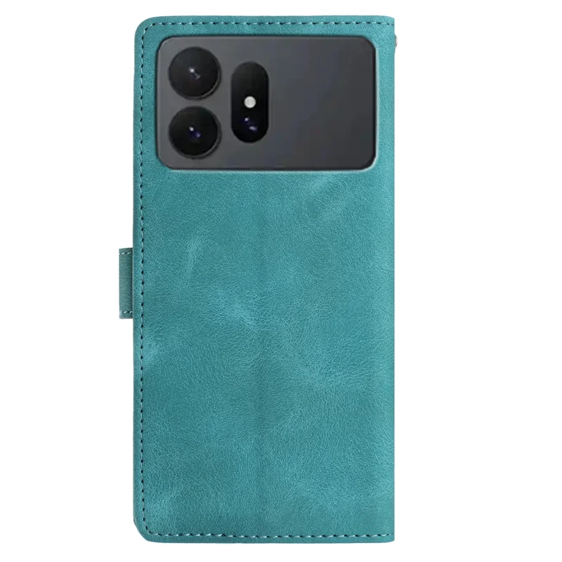 For Samsung Galaxy S27 Pro Case Garden Imprinted PU Leather Wallet Phone Cover with Wrist Strap - Green - 2